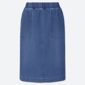 WOMEN DENIM JERSEY SKIRT | UNIQLO US